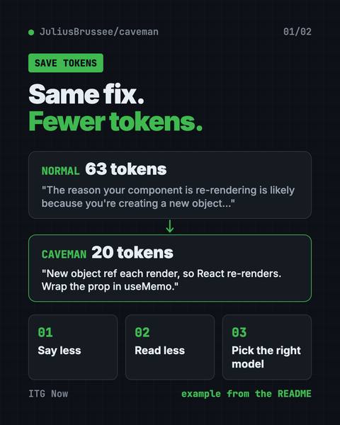 First infographic from the Caveman guide