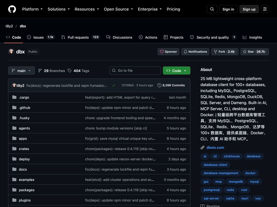 DBX: Free Database Client for 100+ Databases, With AI (2026)