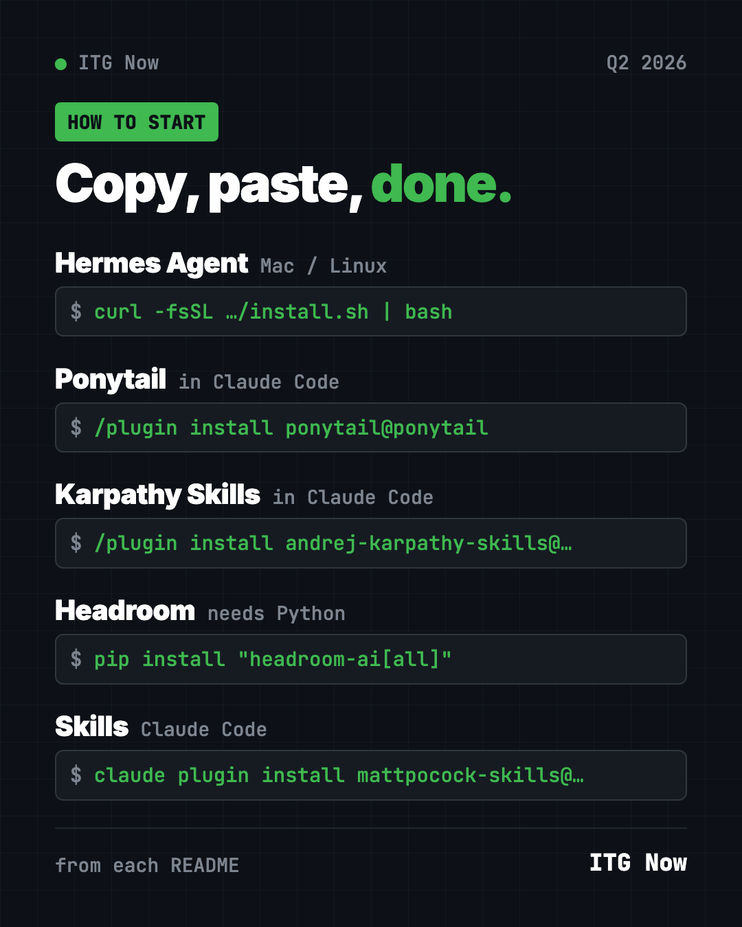 Copy, paste, done: the setup for each of the best GitHub repos Q2 2026 brought, from Hermes Agent to Skills